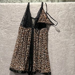 Super cute cheetah teddy w/matching g string